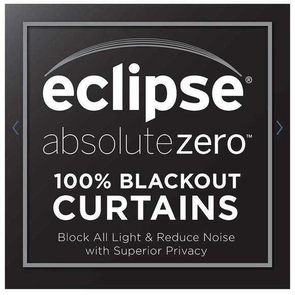 Eclipse Absolute Zero 100% Blackout Grommet Panel Curtains 50"×84"  Dean Indigo - Picture 2 of 5